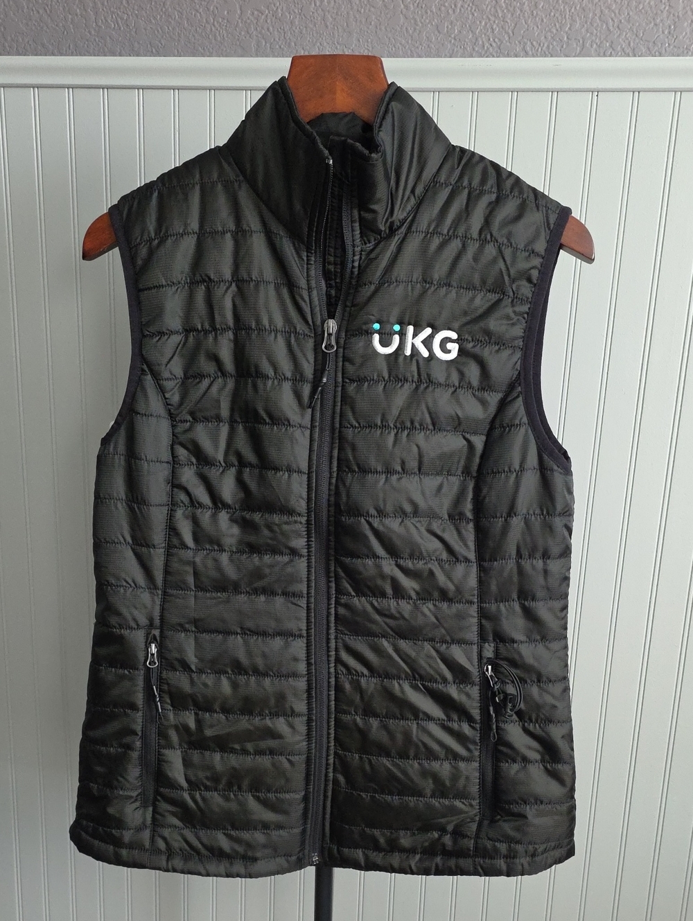 Port Authority Black Quilted Vest with UKG Logo